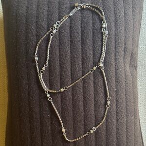 Silver Beaded Layered Necklace - Women Jewelry